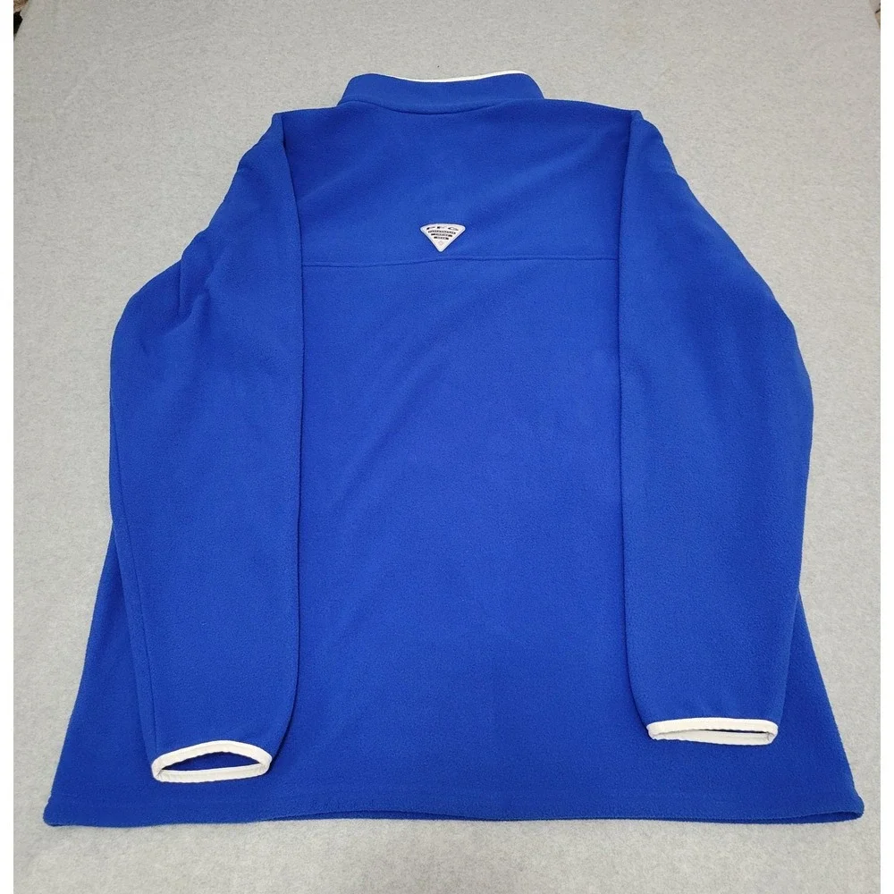 Columbia PFG Kentucky Wildcats Blue Fleece Snap Pullover XL